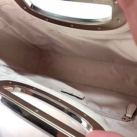 kate spade Alexia Straw Crossbody Clutch White Handbag 12"x8" Retired Cottage - Picture 15 of 16